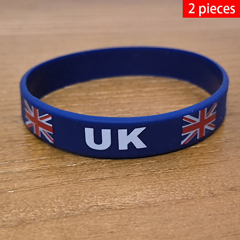 Women Fashion Uk - 2pcs UK National Flag Wristbands Sports