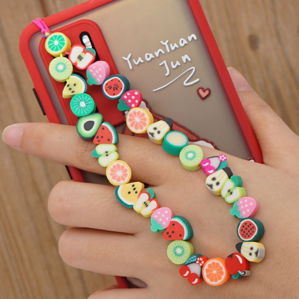Fashion Women Picture - Cute Fruit Bead Phone Strap Chain