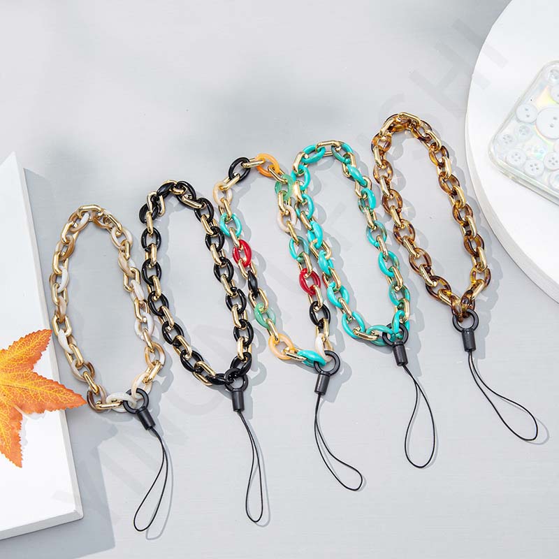 Fashion Women Picture - New Acrylic Metal Buckle Phone Chain