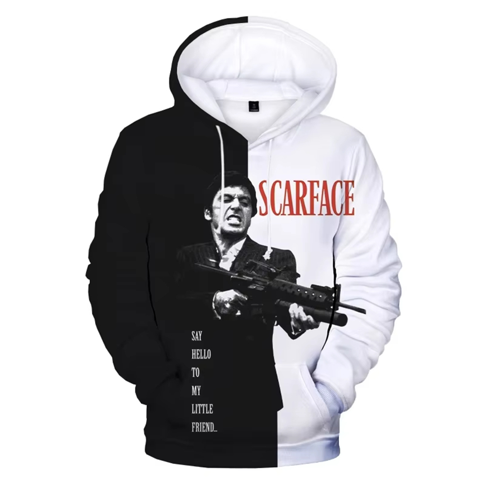 Hoodie Women Oversized - Men Hoodies Movie Scarface 3d Print