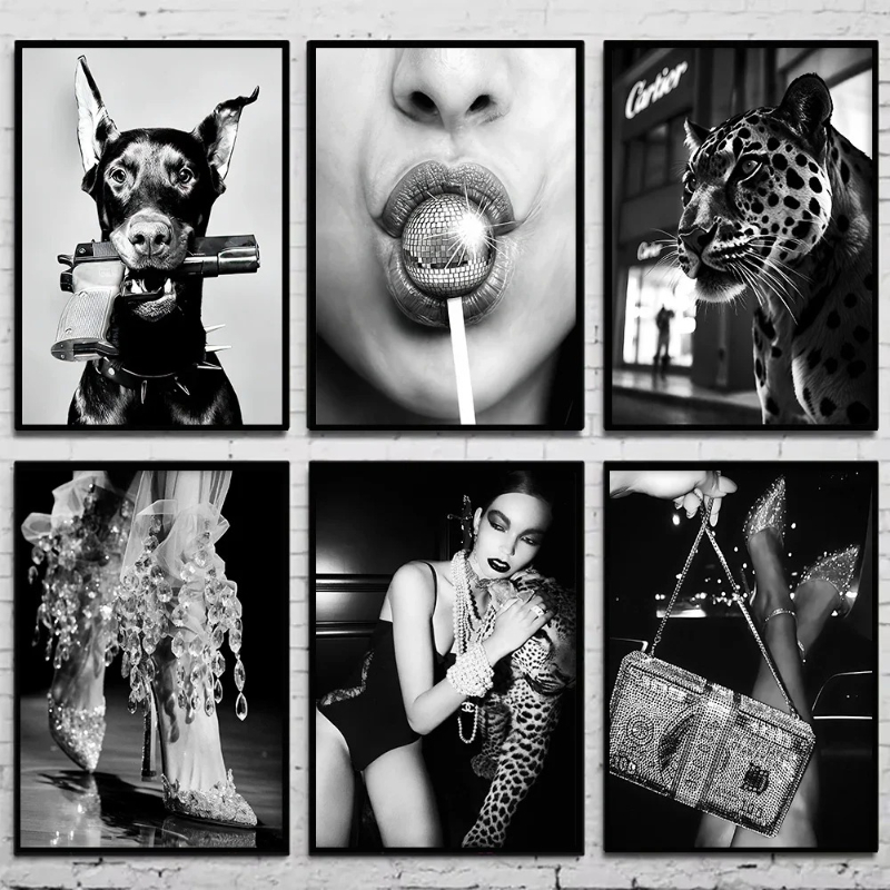 Fashion Women Picture - Black and White Fashion Vintage Photography