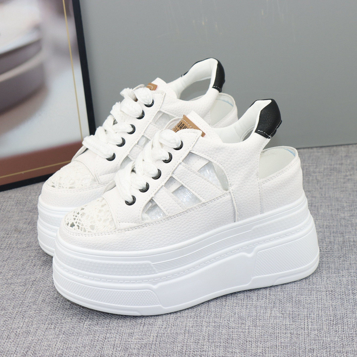 Women'S Fashion Petite - Summer Out Breathable White Shoes for