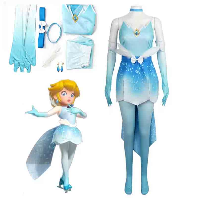 Women Fashion Gloves - Princess Peach Toadstool Dress Fashion Cosplay