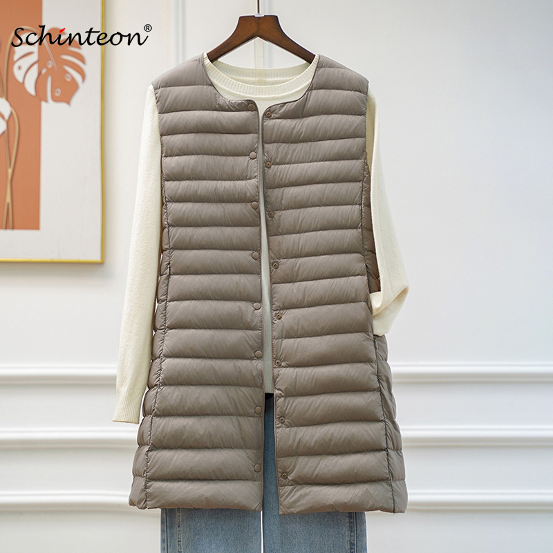 Women'S Fashion Gilet - Schinteon Women's Ultralight Down Vest Long