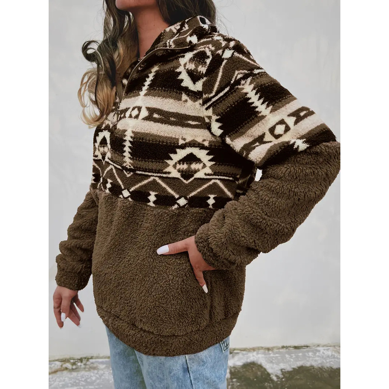 Women'S Fashion Jackets Amazon - Spot Amazon Geometric Pattern Long Sleeve