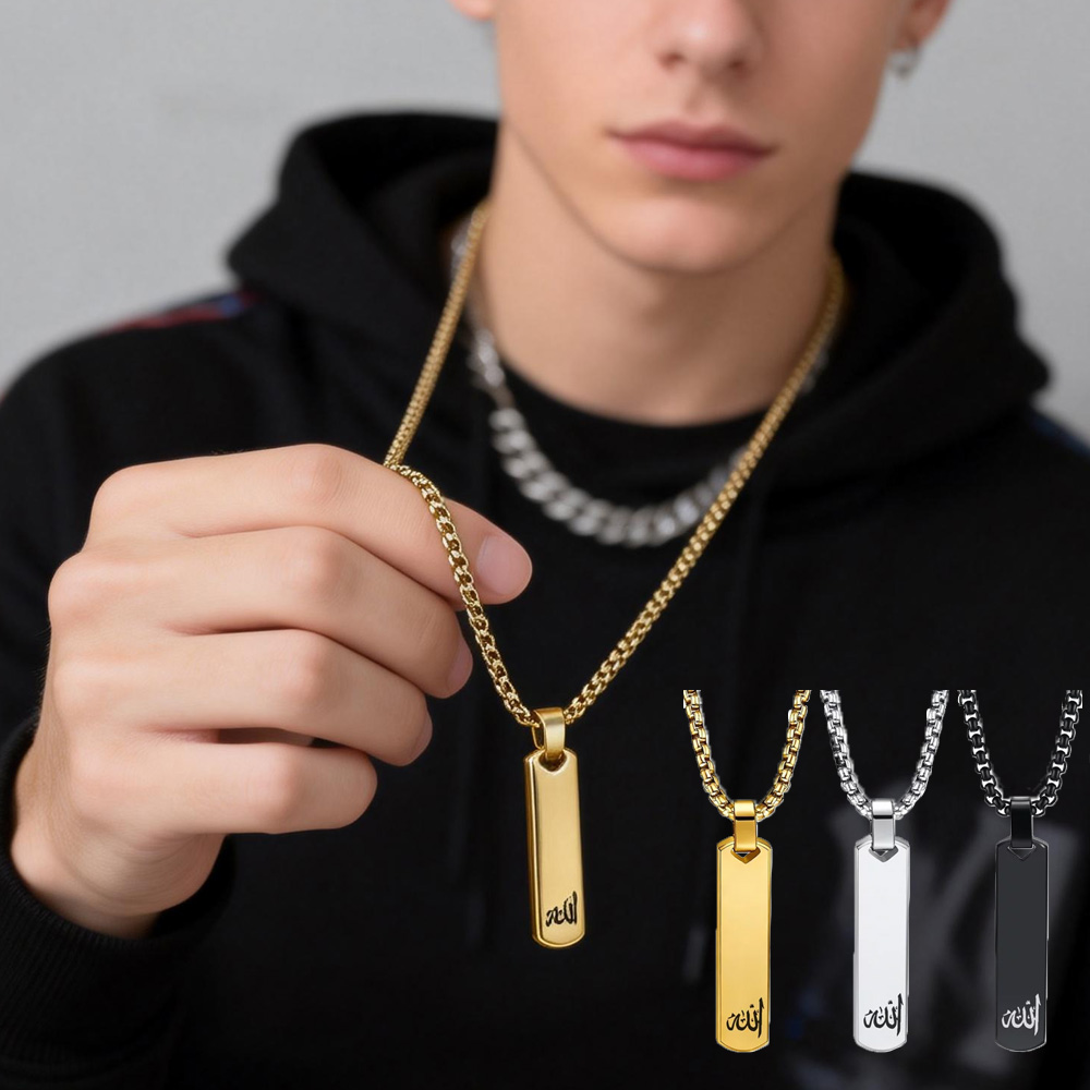 Women Fashion Logo Design - 3D Bar Necklace, Cool Simple Design