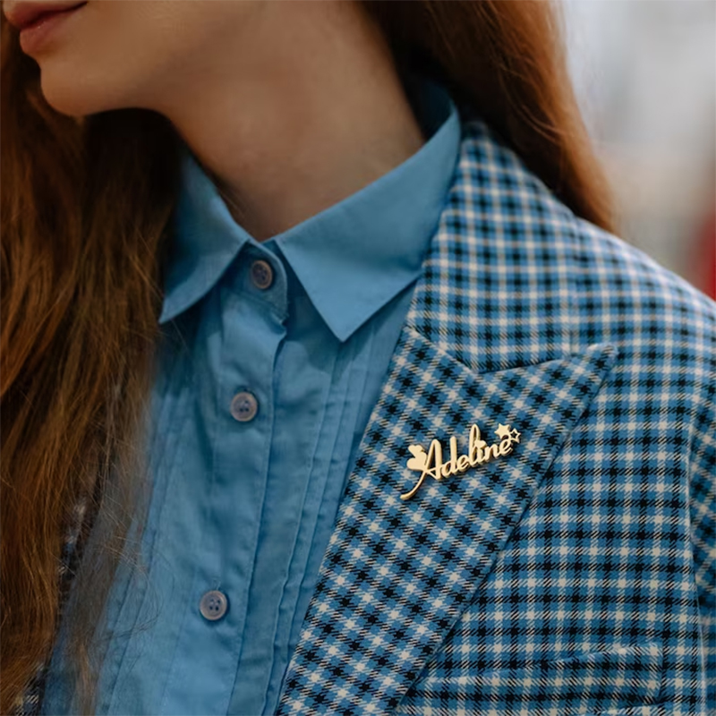Women Fashion Logo Design - New Custom Name Brooch Letters LOGO