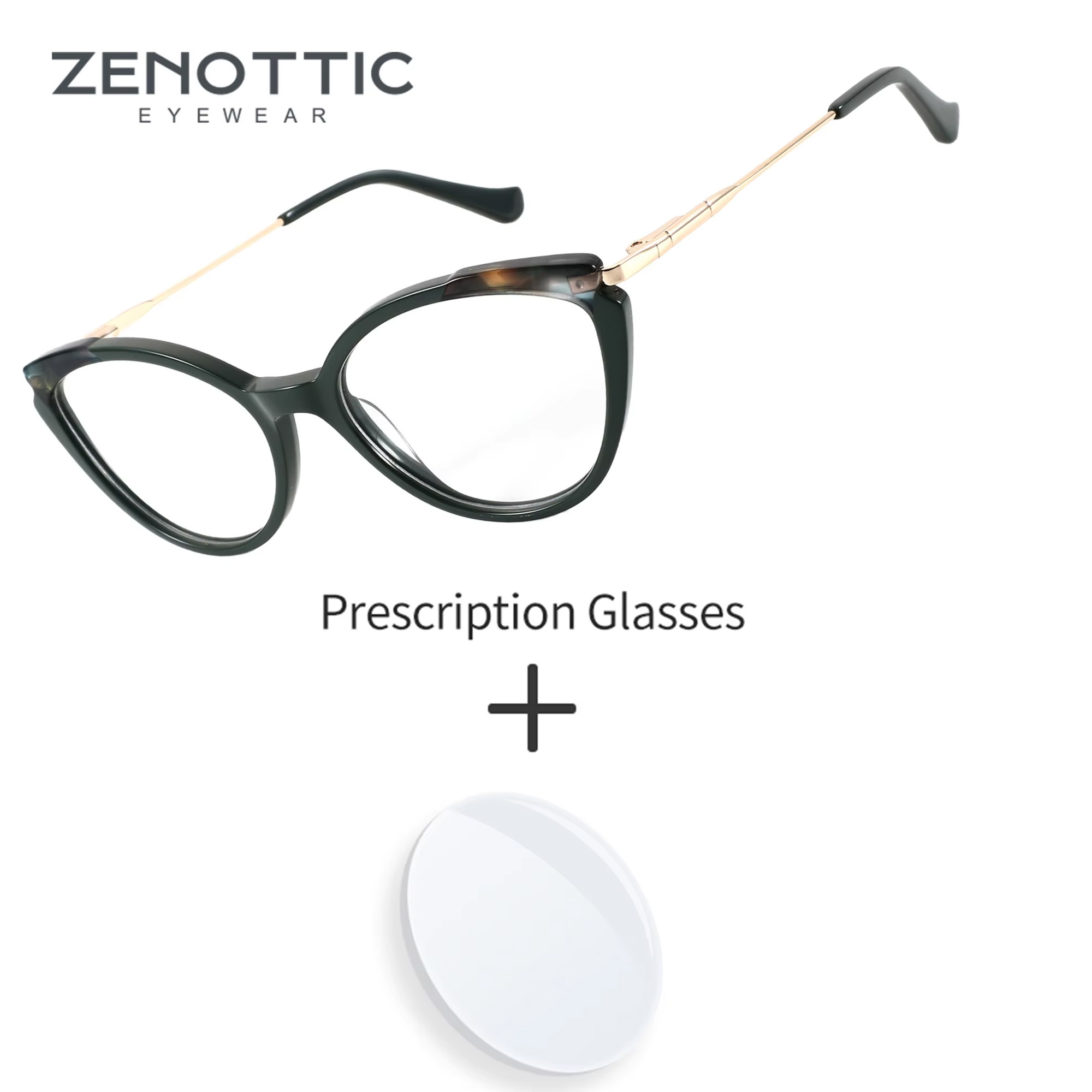 Women'S Fashion Glasses With Clear Lenses - ZENOTTIC M Size Butterfly for Women
