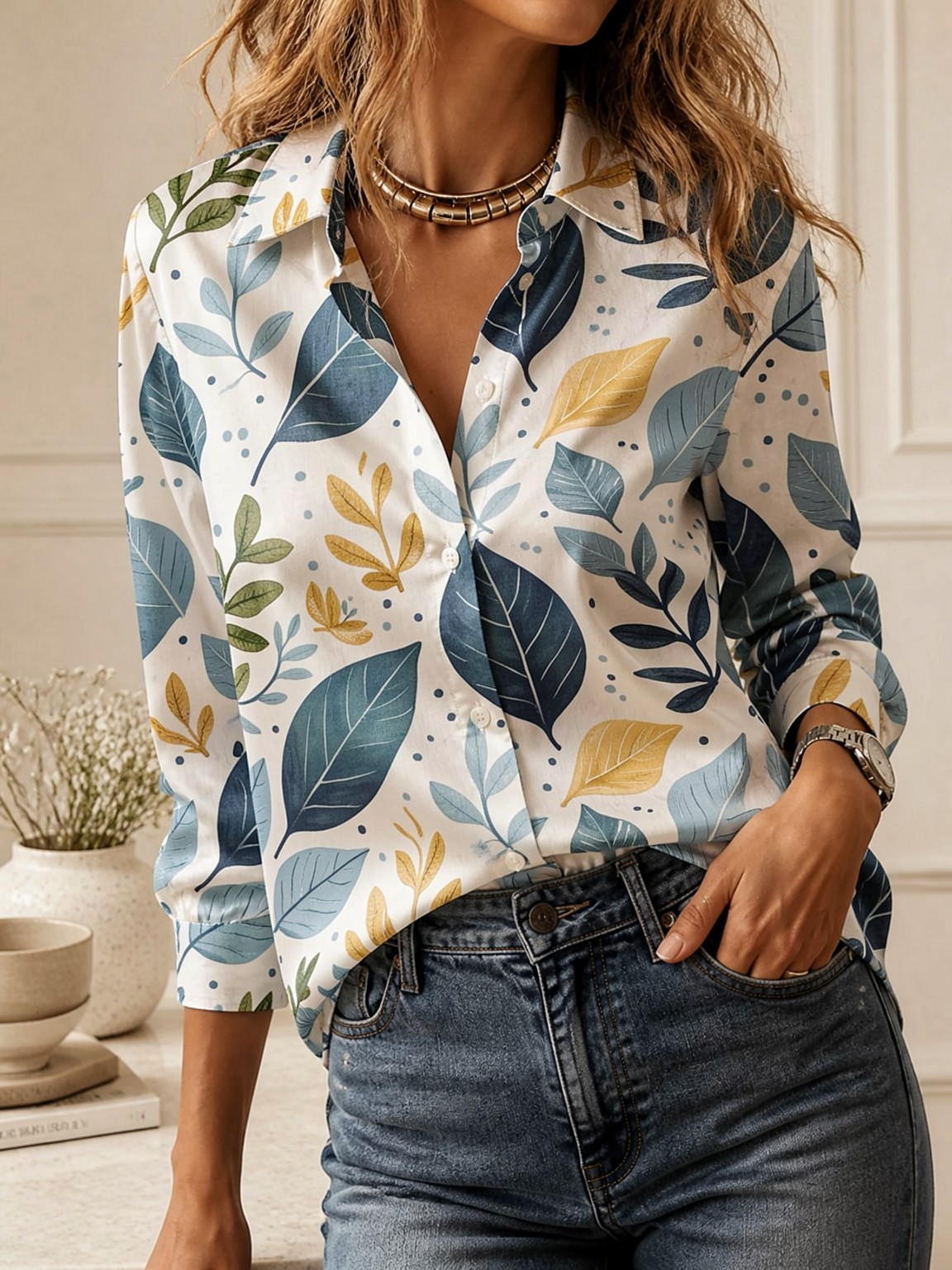 2026Stylish Loose Collared Shi - Women Top Fashion 评论和价格
