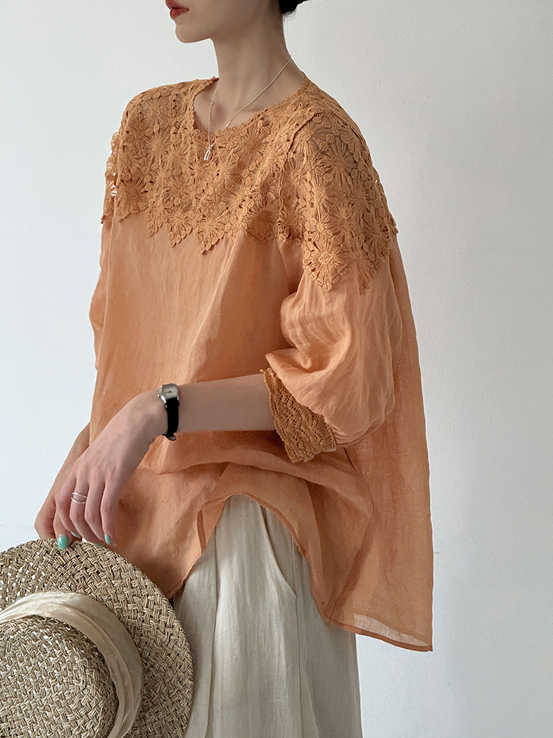 2026 Women Summer 100% Linen B - Women Fashion Blouse 评论和价格