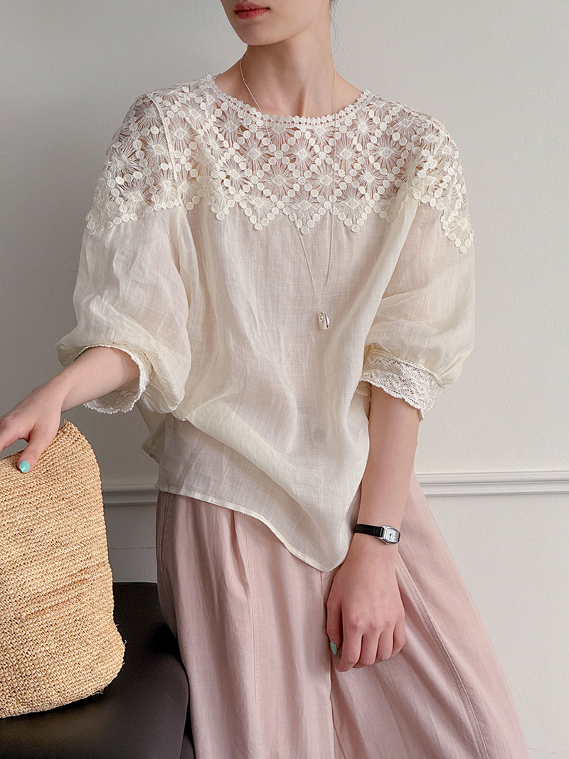 2026 Women Summer 100% Linen B - Women Fashion Blouse 评论和价格
