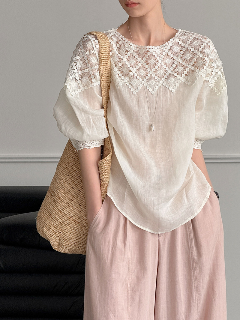 2026 Women Summer 100% Linen B - Women Fashion Blouse 评论和价格