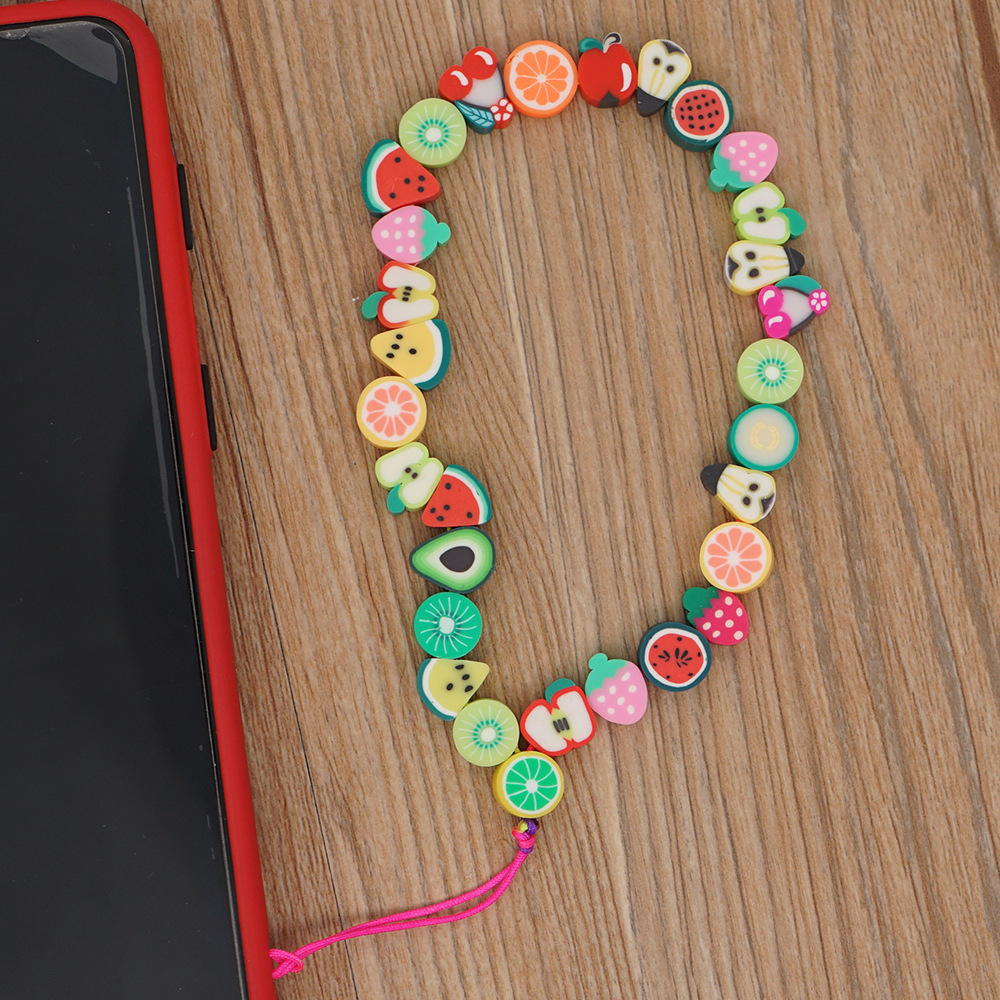 Cute Fruit Bead Phone Strap Ch - Fashion Women Picture 评论和价格