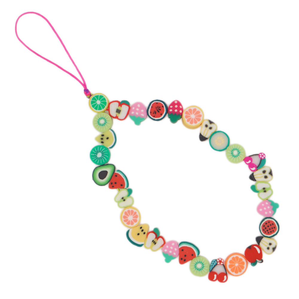 Cute Fruit Bead Phone Strap Ch - Fashion Women Picture 评论和价格