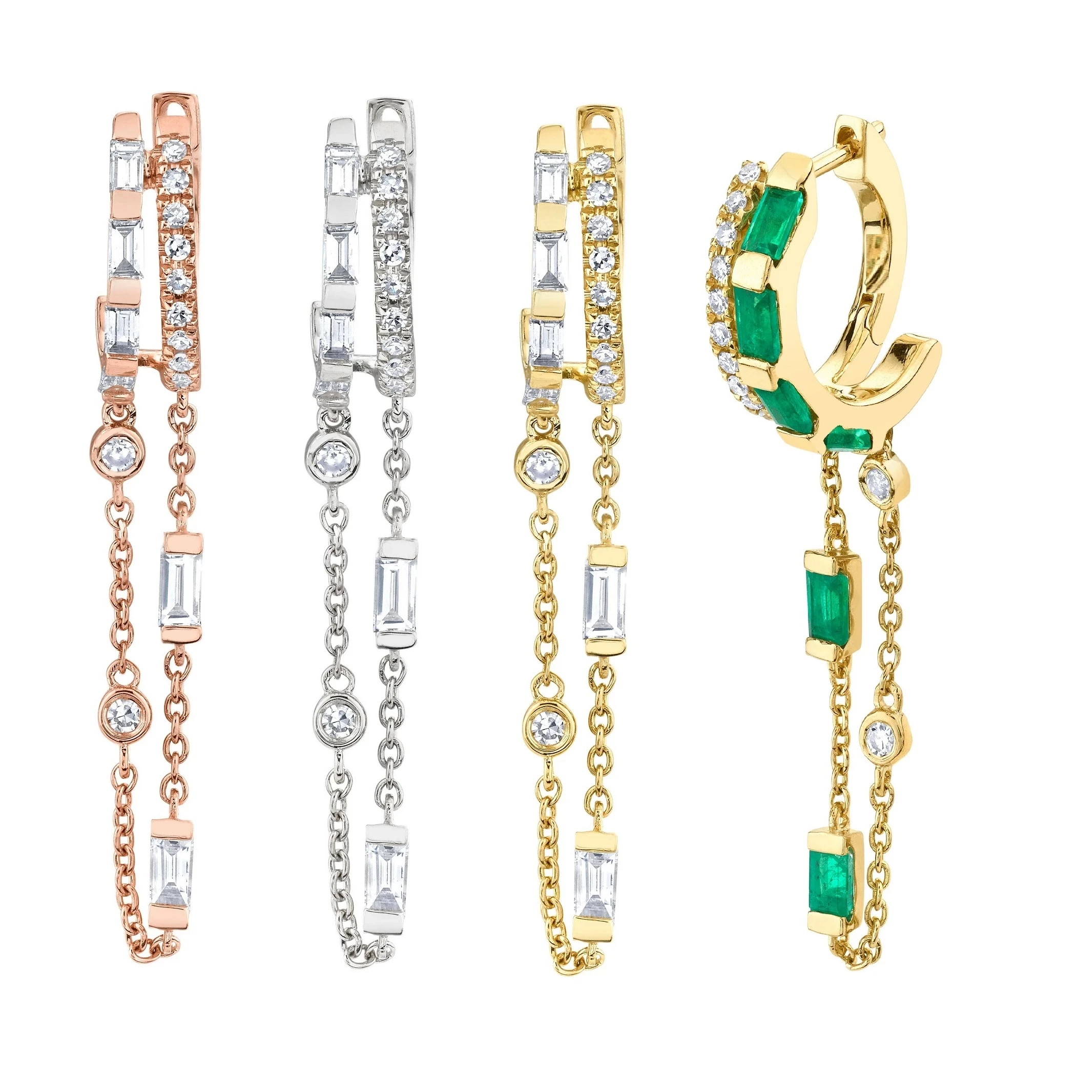 Gold Color Micro Pave Green Wh - Women'S Fashion Petite 评论和价格