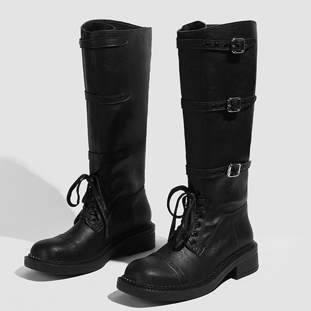 Women's Knee High Boots Vintag - Women'S Fashion Leather Boots 评论和价格