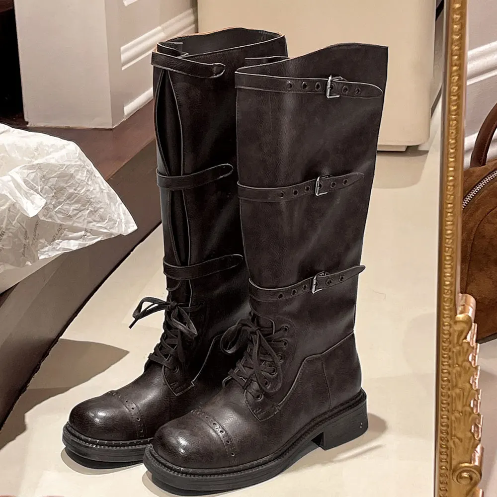 Women's Knee High Boots Vintag - Women'S Fashion Leather Boots 评论和价格