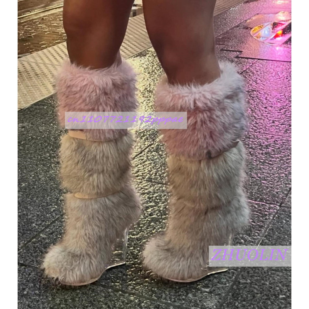 Winter Gradient Furry Transpar - Women'S Fashion Trends 评论和价格