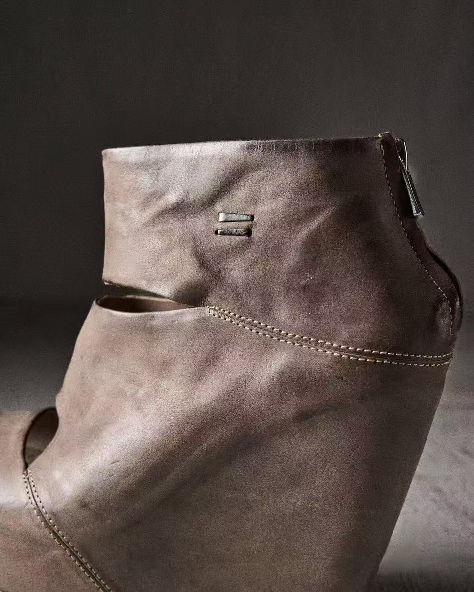 Summer New Women's Vintage Gre - Women'S Fashion Leather Boots 评论和价格