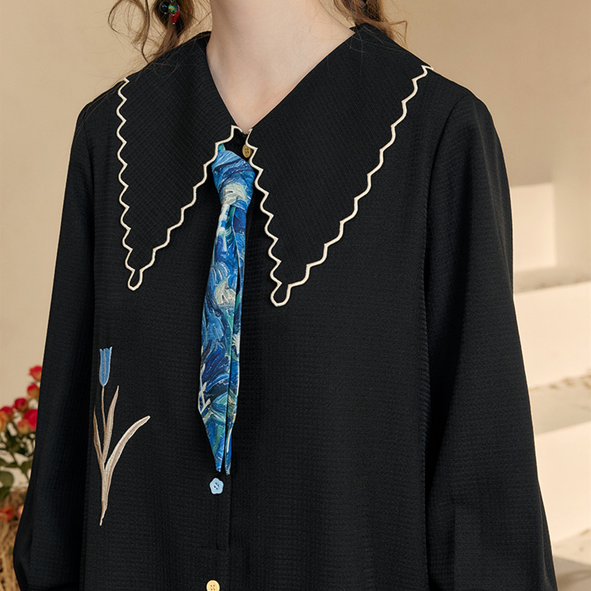 Fragrant Branches Print Dress  - Women'S Fashion Petite 评论和价格