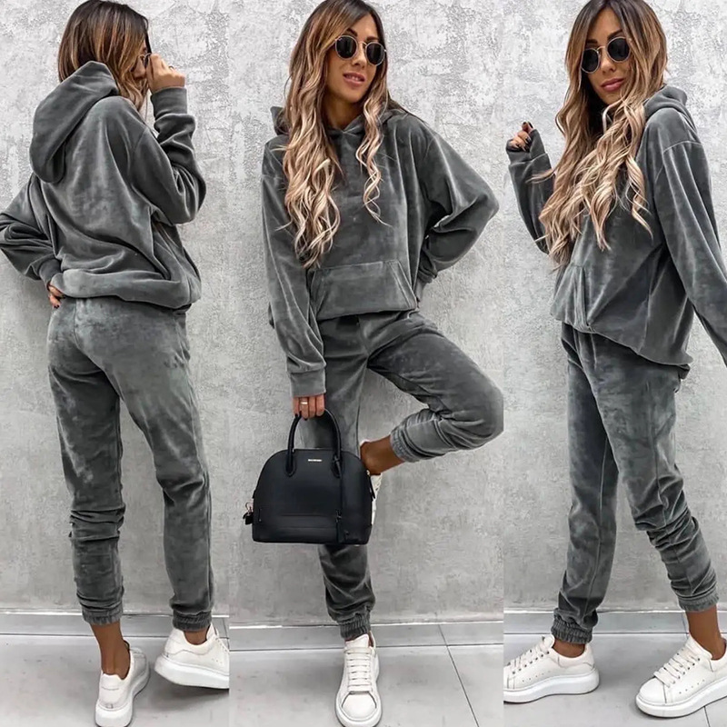 Autumn Winter Tracksuit Women  - Hoodie Women Oversized 评论和价格