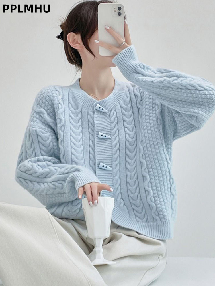 Horn Button Fashion Long Sleev - Women'S Fashion Gilet 评论和价格
