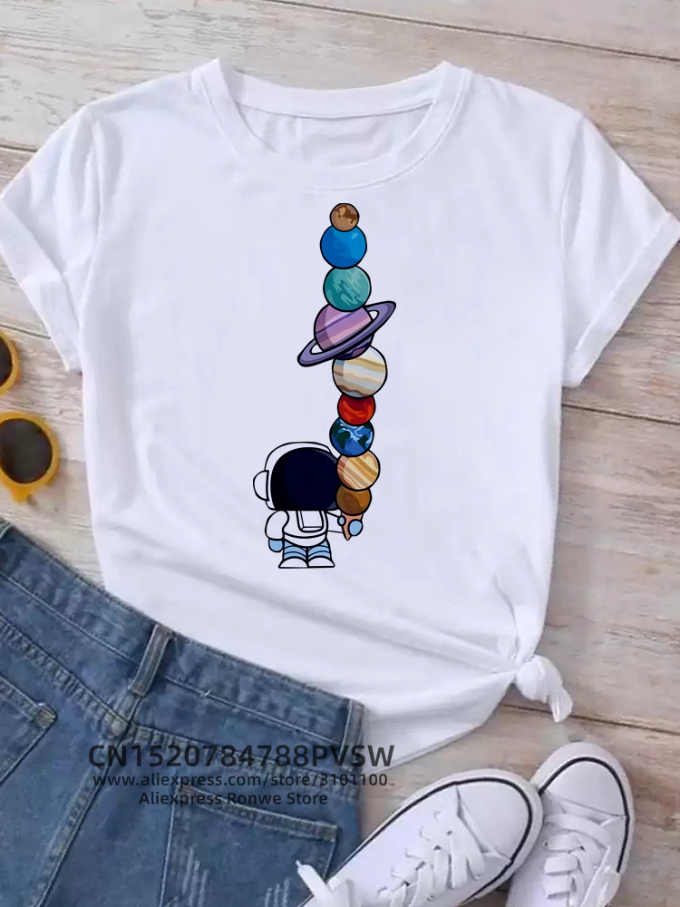 Women Funny Moon Space Planet  - Women'S Fashion From The 90S 评论和价格