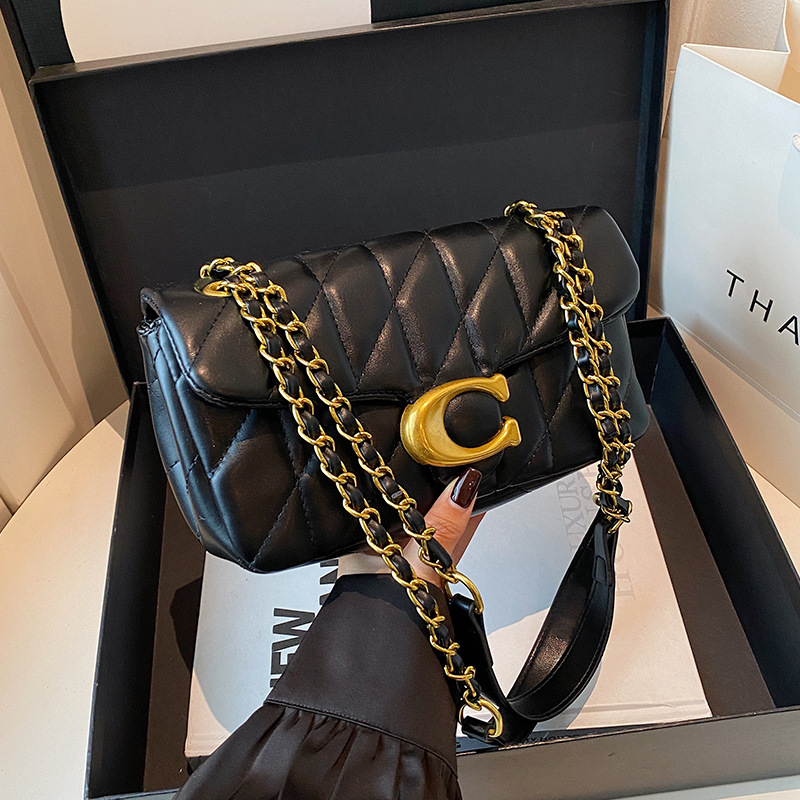 Women Quilted Leather Shoulder - Women Fashion Logo Design 评论和价格