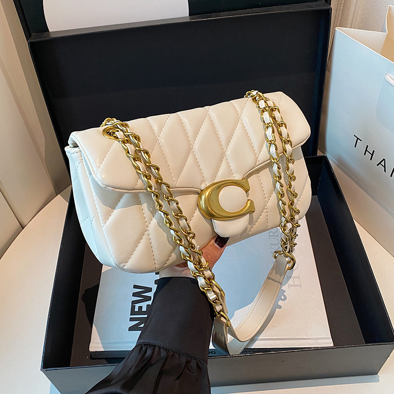 Women Quilted Leather Shoulder - Women Fashion Logo Design 评论和价格