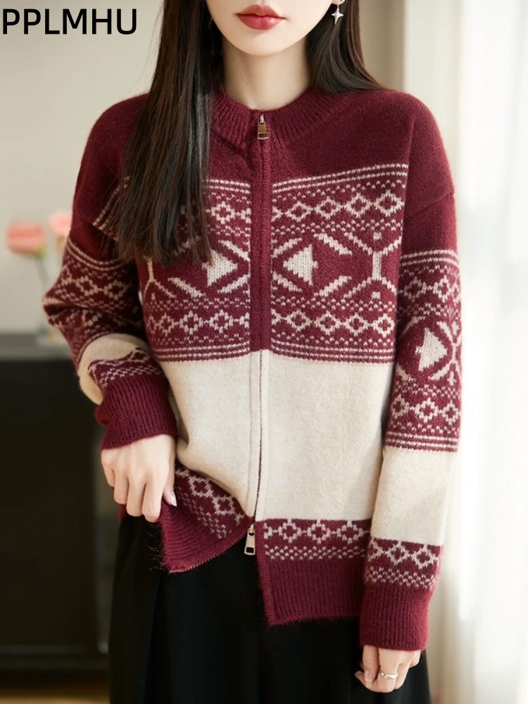 Vintage Jacquard Korean Fashio - Women'S Fashion Gilet 评论和价格