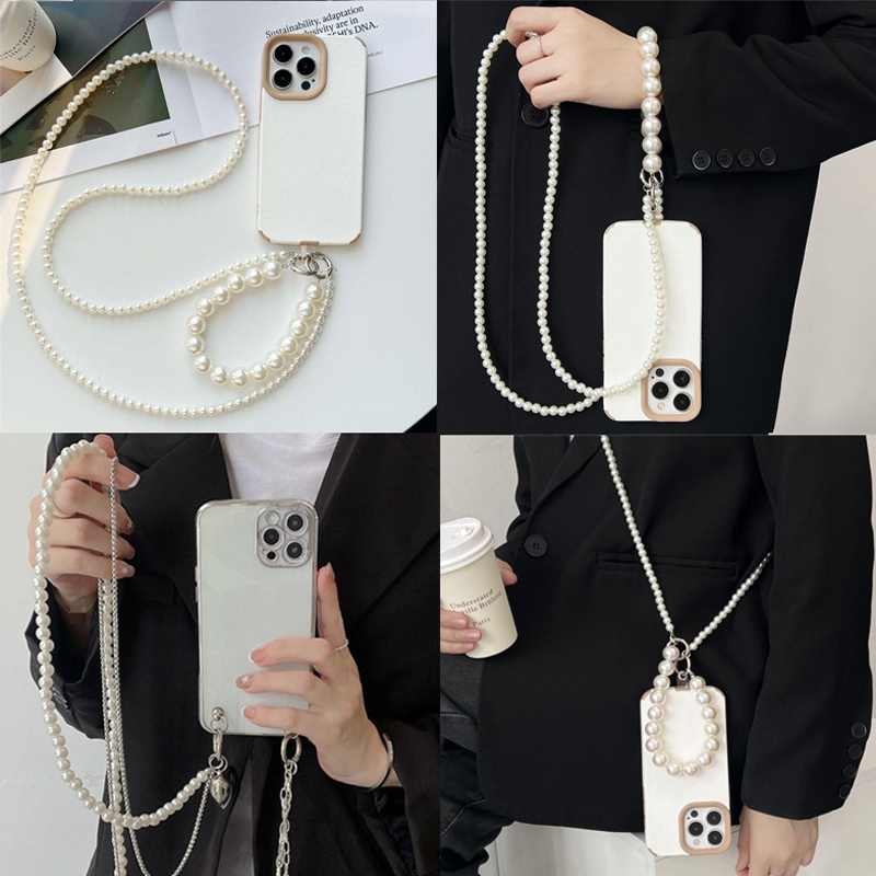 Cute Crossbody Y2K Pearl Phone - Women'S Fashion Layering 评论和价格