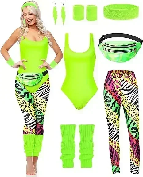 7 Pcs 80s Fancy Workout Costum - Women'S Fashion From The 90S 评论和价格