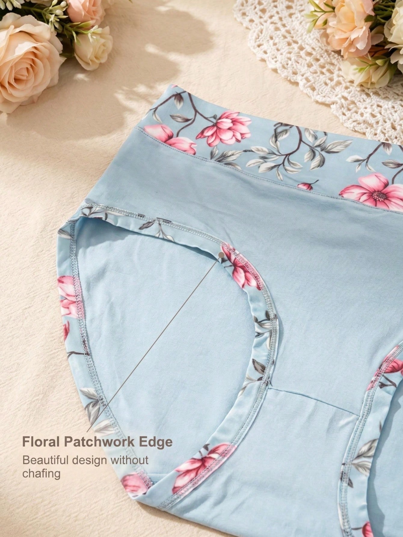 5PCS Plus Size Women's Flower  - Women Fashion Wear 评论和价格