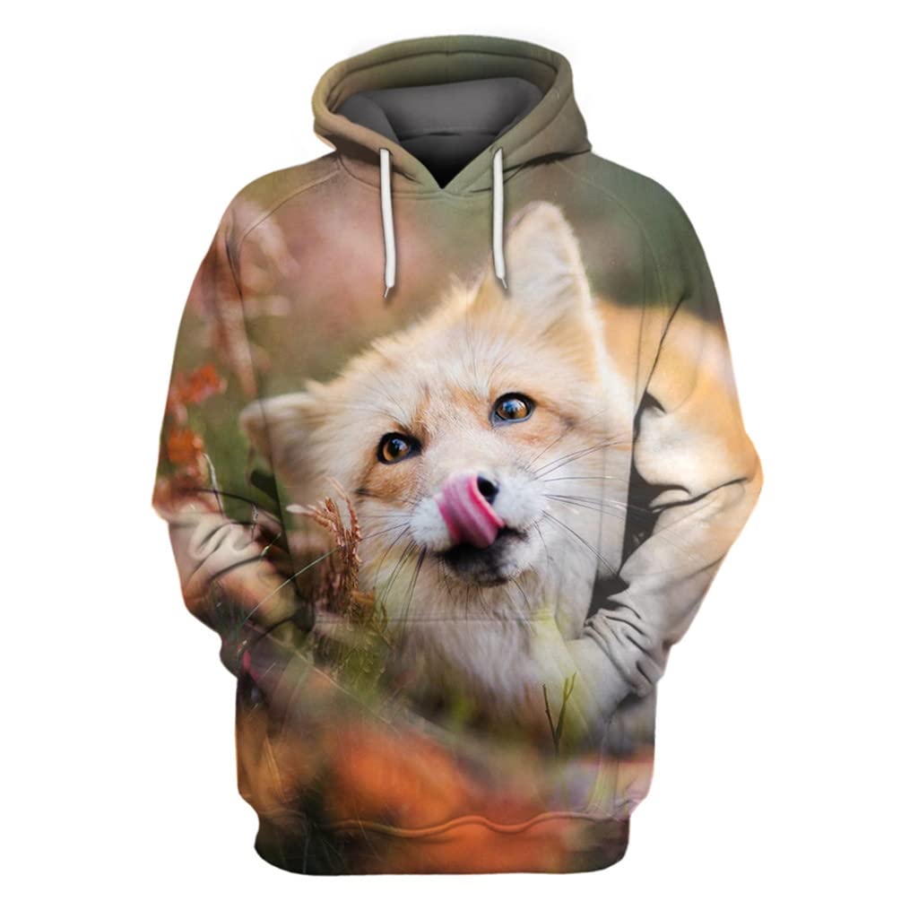Animal Fox Hooded Men Women Fa - Hoodie Women Oversized 评论和价格