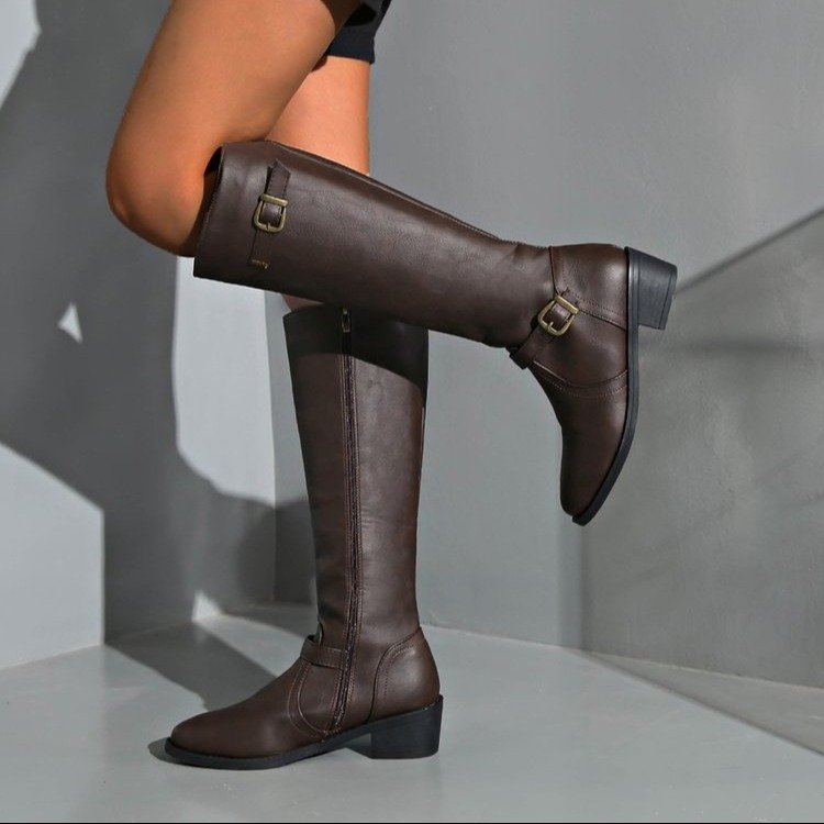 Women Knee High Boots Platform - Women'S Fashion Leather Boots 评论和价格