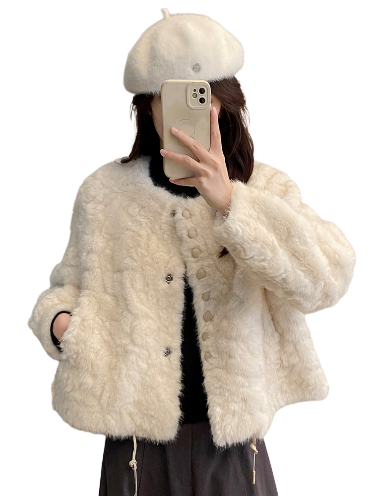 Lambskin short coat for petite - Women'S Fashion Petite 评论和价格