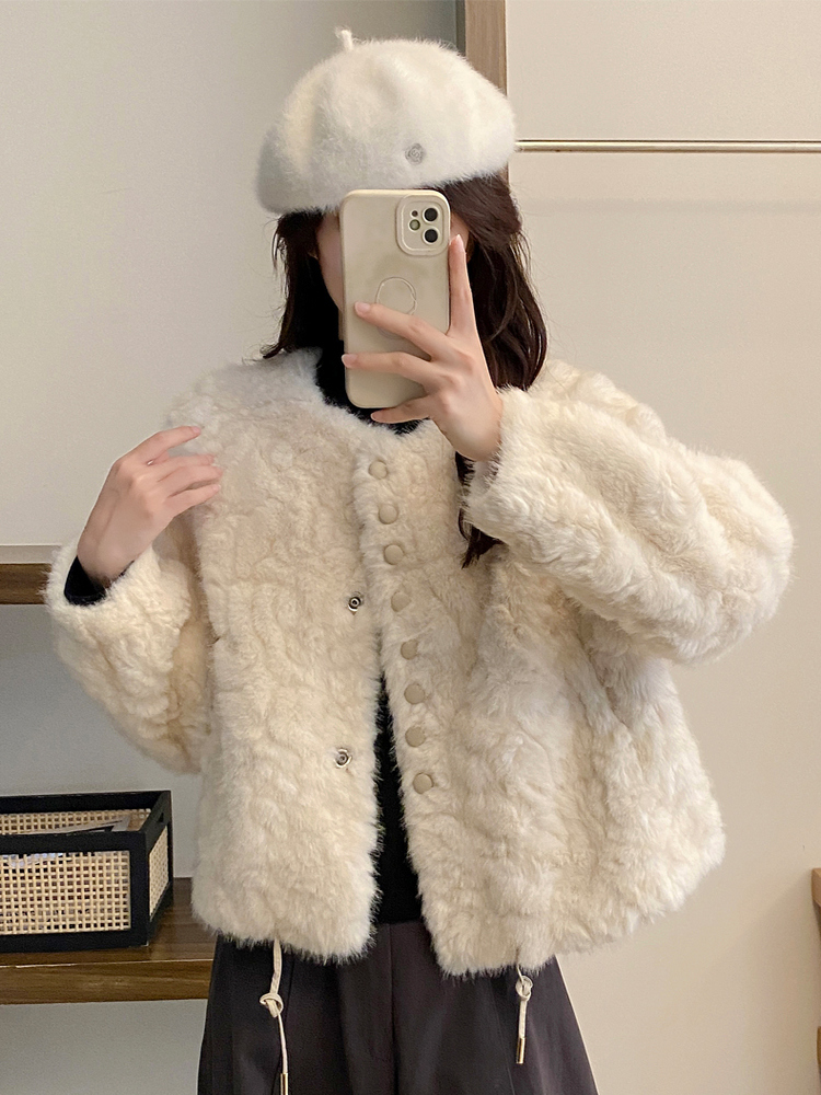Lambskin short coat for petite - Women'S Fashion Petite 评论和价格