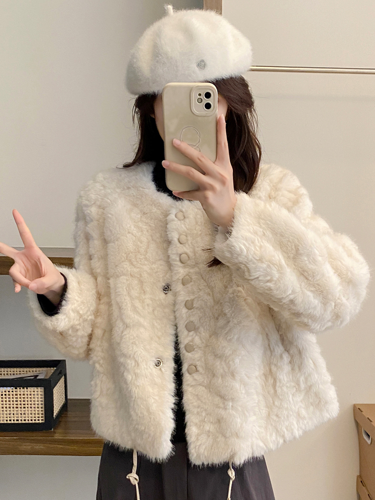 Lambskin short coat for petite - Women'S Fashion Petite 评论和价格