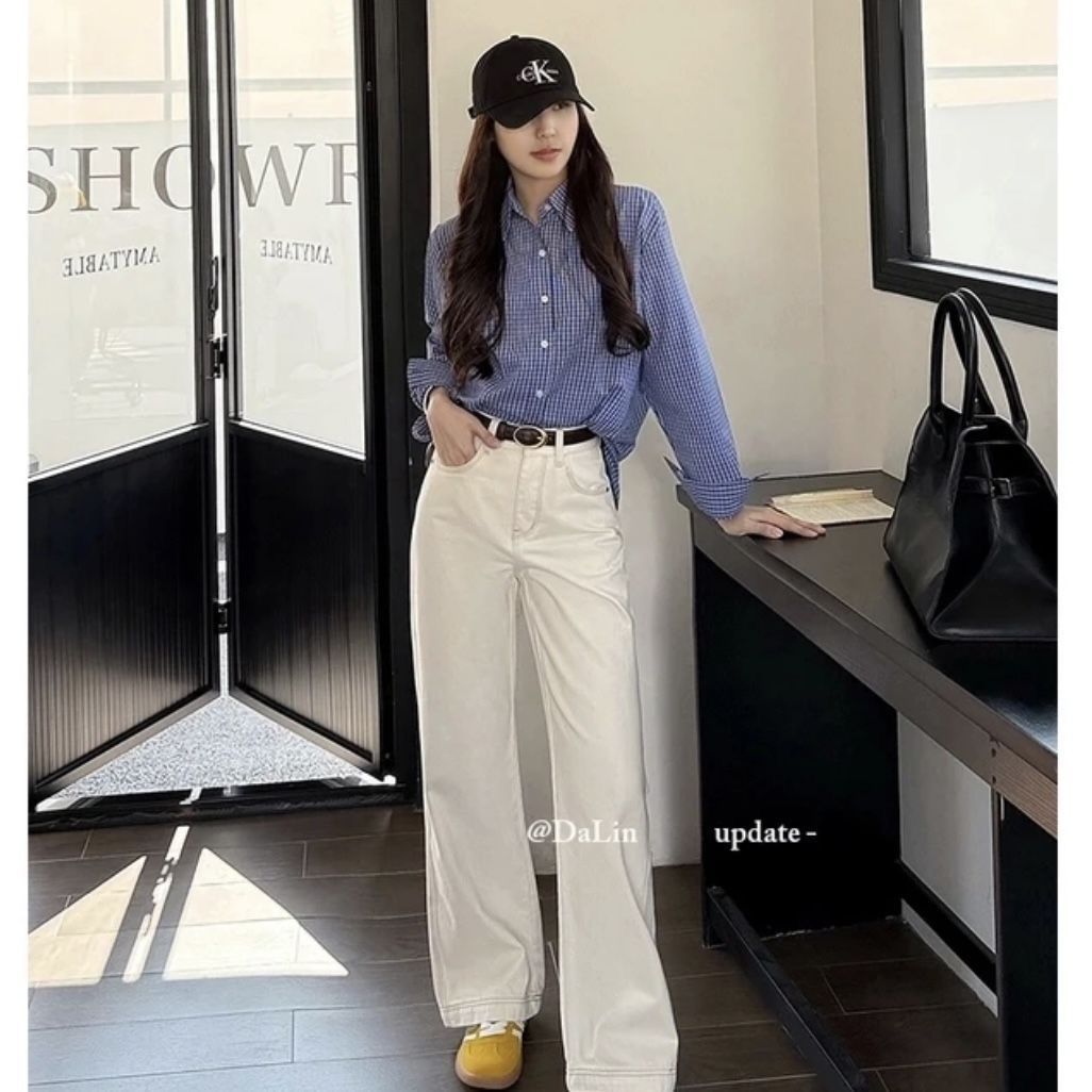 Beige high-waisted wide-leg je - Women'S Fashion Petite 评论和价格