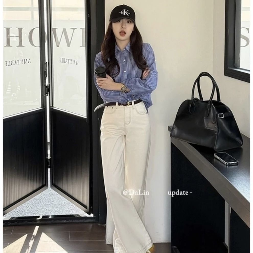 Beige high-waisted wide-leg je - Women'S Fashion Petite 评论和价格