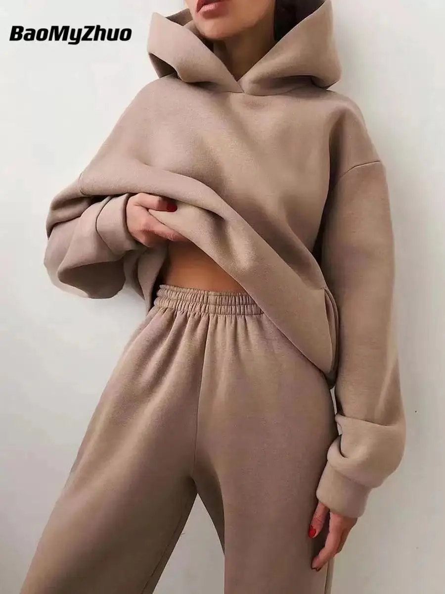 Winter Two Piece Sets Women Tr - Hoodie Women Oversized 评论和价格