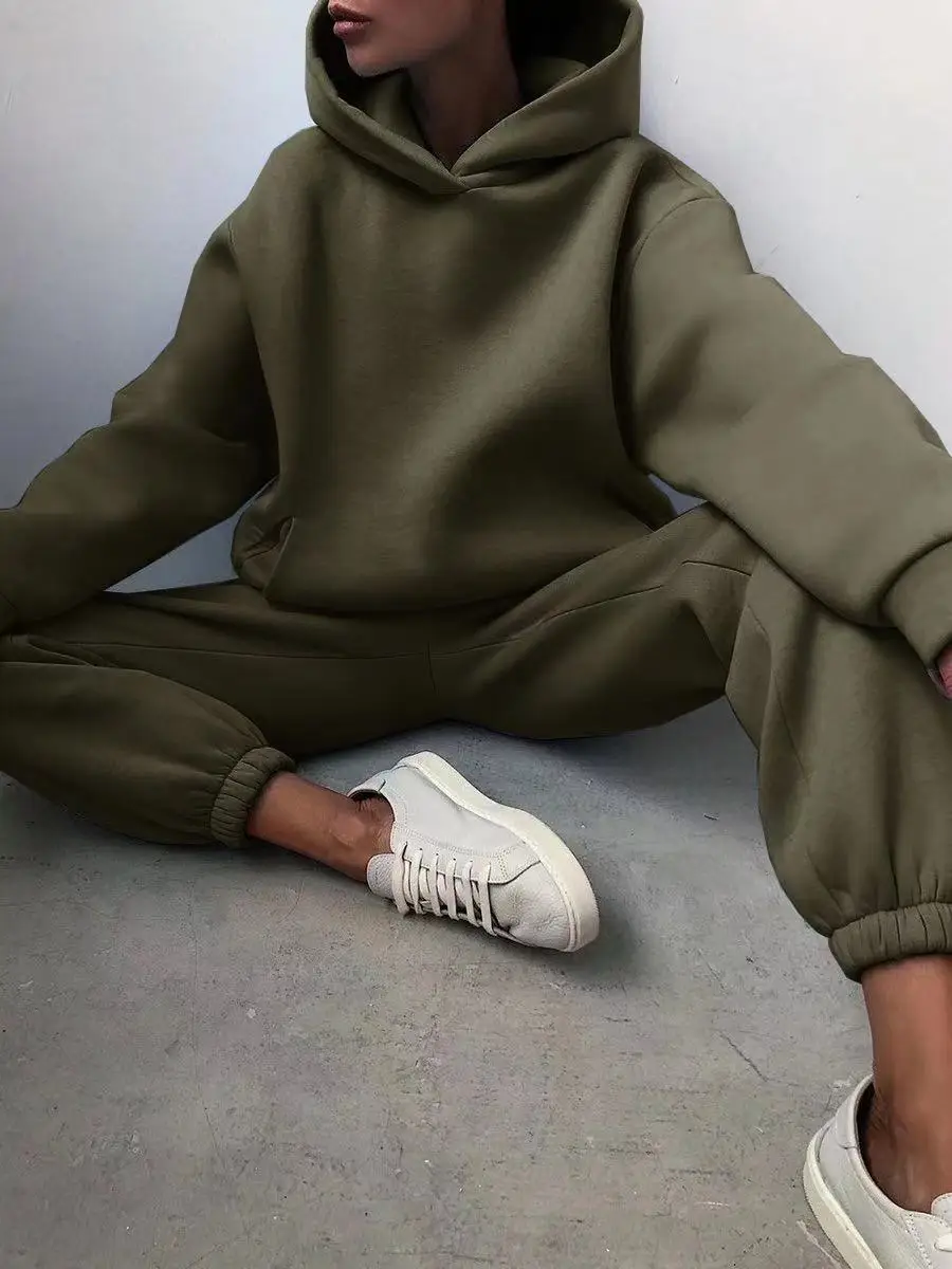 Winter Two Piece Sets Women Tr - Hoodie Women Oversized 评论和价格