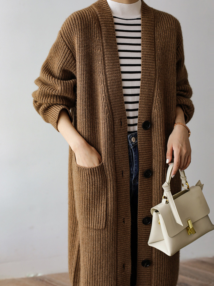 Baggy Long Knitted Cardigan Si - Women'S Fashion Gilet 评论和价格