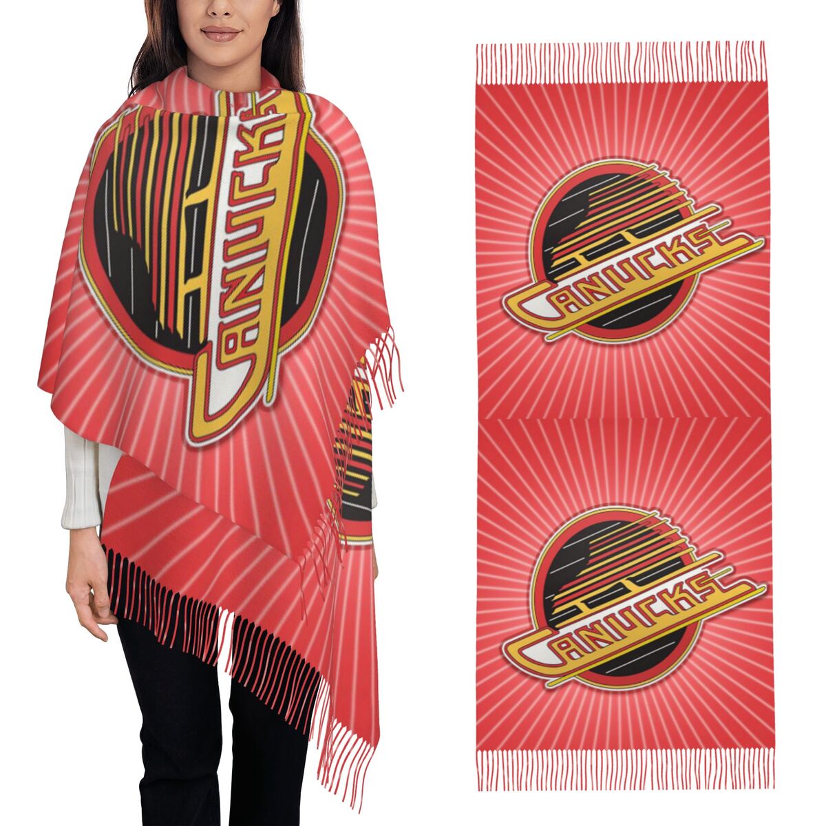 Vancouver Hockey Canucks Scarf - Women'S Fashion Vancouver 评论和价格