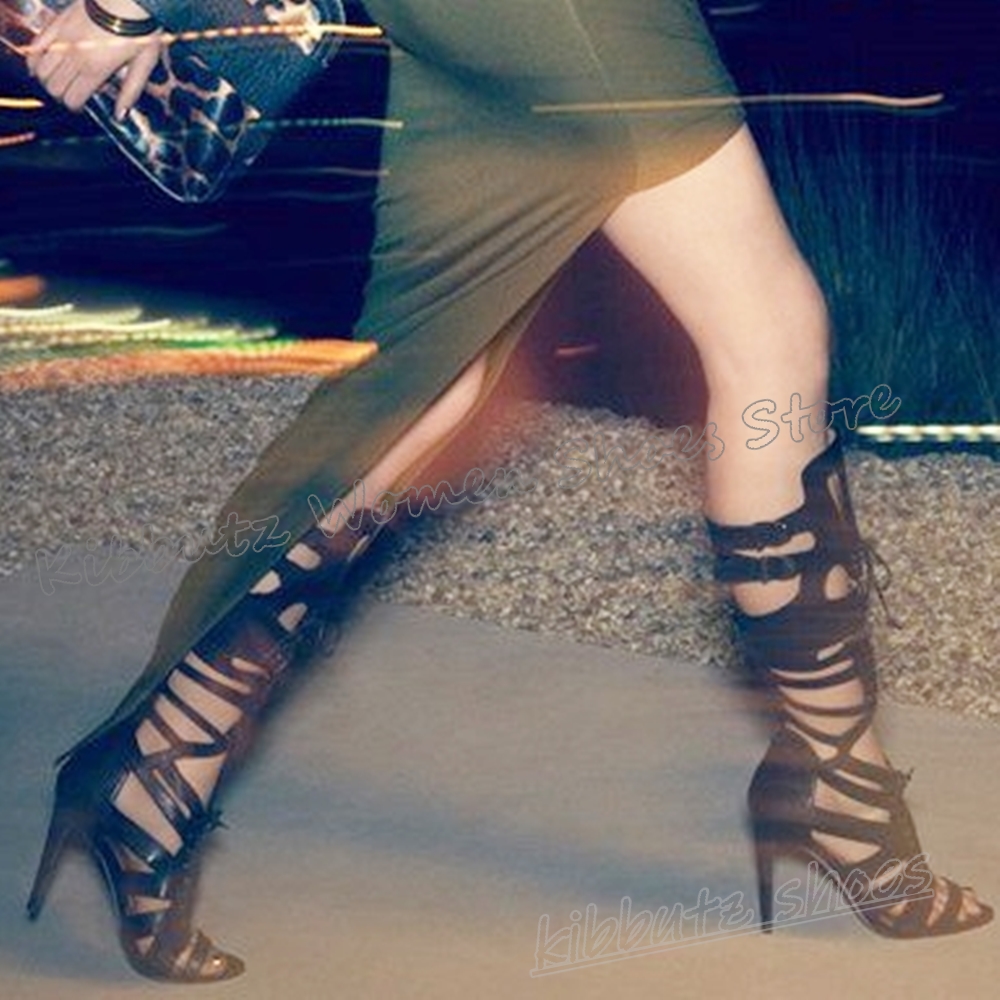 Sneaker Boot Knee High Lace-Up - Women'S Fashion Leather Boots 评论和价格