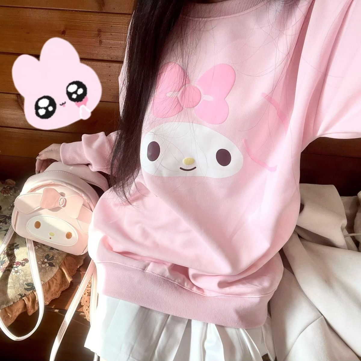 Sanrio Hello Kitty Printed Lon - Hoodie Women Oversized 评论和价格