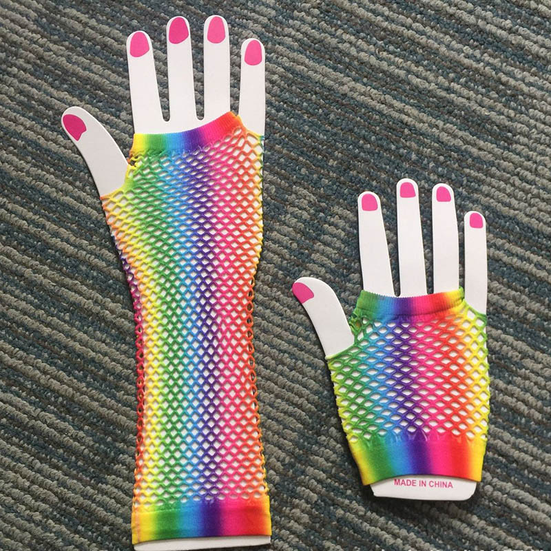 1 Pair Women Long Fishnet Net  - Women Fashion Gloves 评论和价格