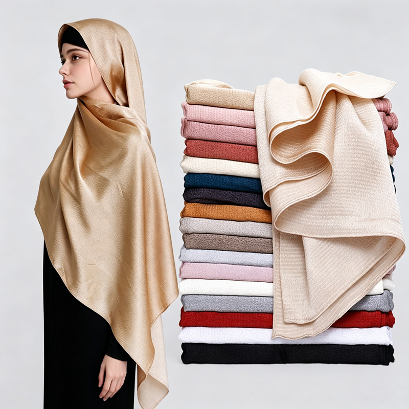Shiny Satin Muslim Hijab for W - Women Fashion Wear 评论和价格