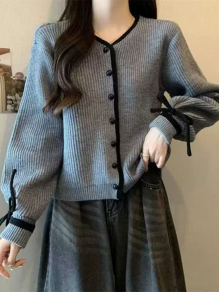 Baggy Striped V-Neck Knitted C - Women'S Fashion Gilet 评论和价格