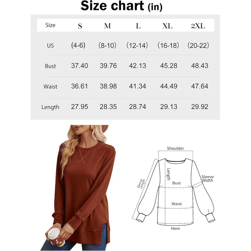 Sweatshirt women Side Split Fa - Women Fashion Open Now 评论和价格